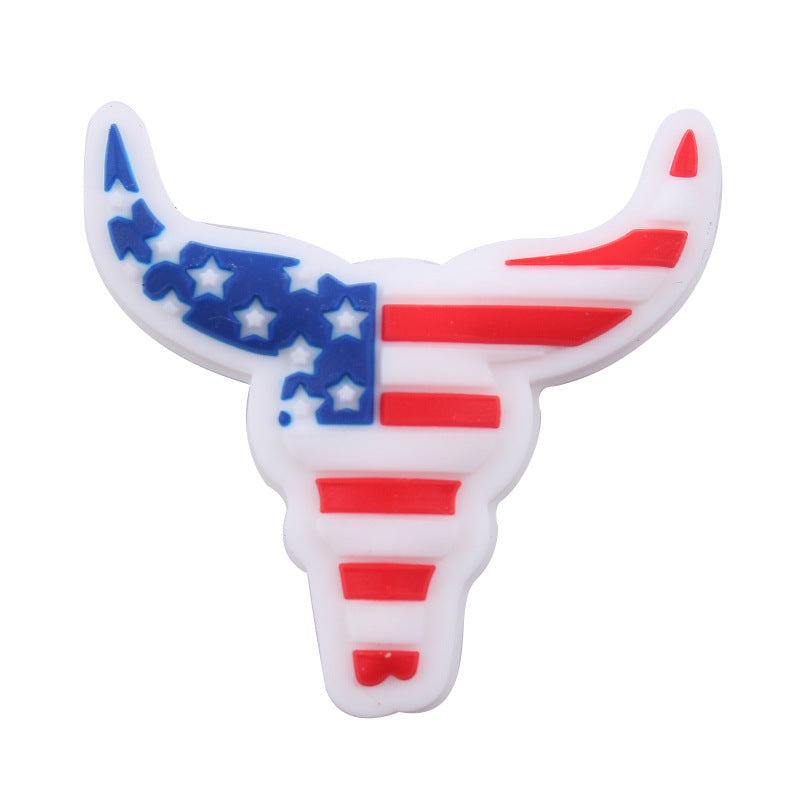 Wholesale of 3PCS/PACK American Independence Day Silicone Beads